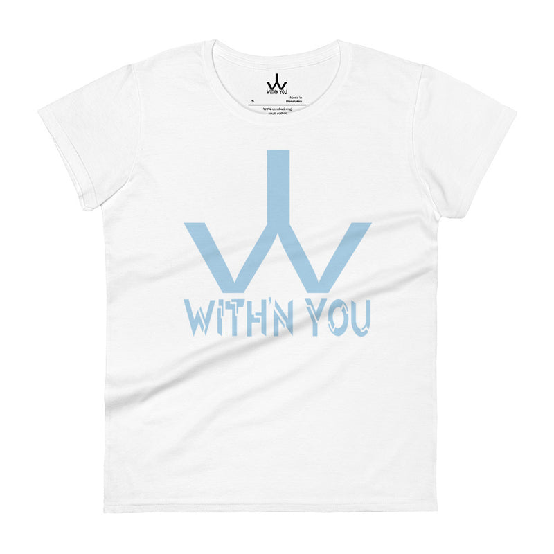 WITH'N YOU LOGO - Carolina Blue - Women's short sleeve t-shirt