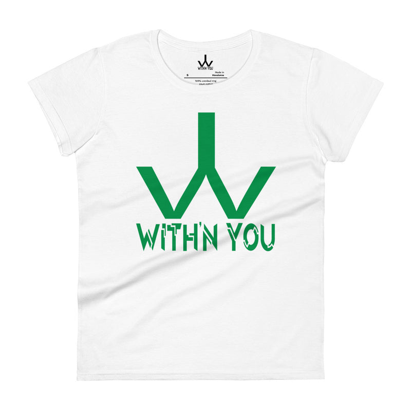 WITH'N YOU LOGO - Original Green - Women's short sleeve t-shirt